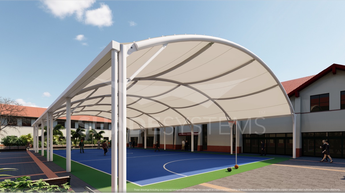 Shade canopy for new home for the School of Sport