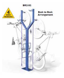 Hanging bike rack